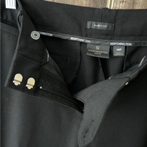 Worthington Curvy Fit Black Dress Pants Women's Size 14P - Picture 4 of 7